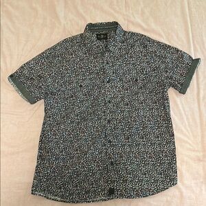 Marc Ecko Black, Red and White Casual Button Down Shirt